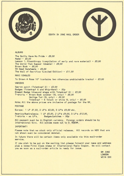 Death In June - 93 Dead Sunwheels (LP, Comp)