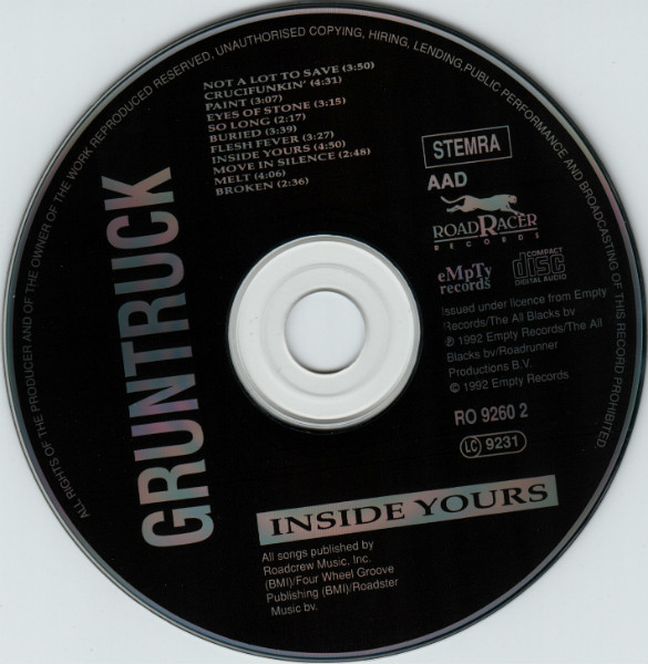 Gruntruck - Inside Yours (CD, Album, RE)