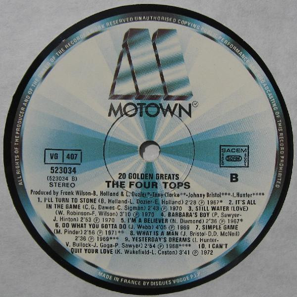 Four Tops - 20 Golden Greats (LP, Comp)