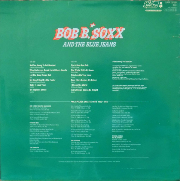 Bob B. Soxx And The Blue Jeans - Bob B. Soxx And The Blue Jeans (LP, Mono, RE)