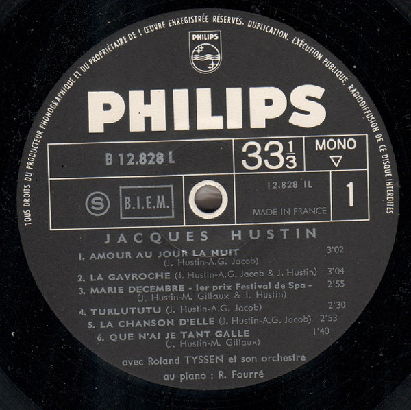 Jacques Hustin - Jacques Hustin (LP, Album, Mono)