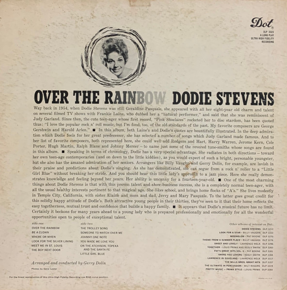 Dodie Stevens - Over The Rainbow (LP, Album, Mono, Ind)