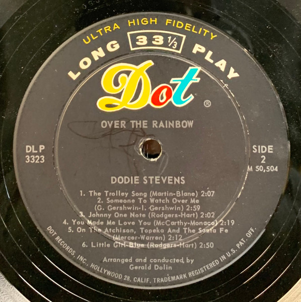 Dodie Stevens - Over The Rainbow (LP, Album, Mono, Ind)