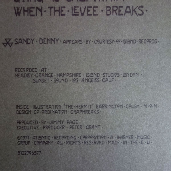 Led Zeppelin - Untitled (LP, Album, RE, RM, Gat)