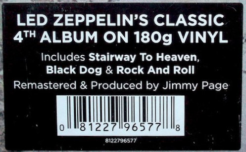 Led Zeppelin - Untitled (LP, Album, RE, RM, Gat)