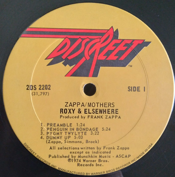Zappa* / Mothers* - Roxy & Elsewhere (2xLP, Album)