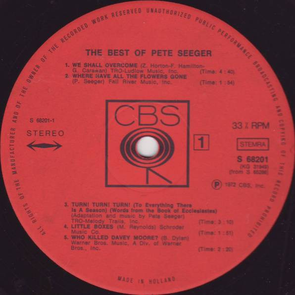 Pete Seeger - The Best Of Pete Seeger (2xLP, Comp, Gat)