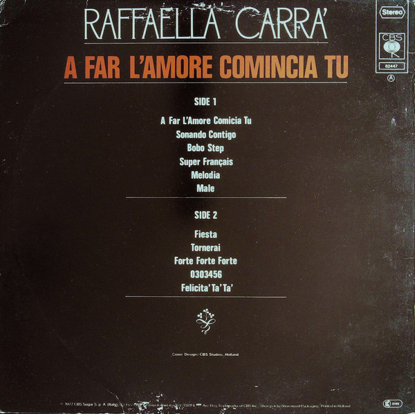 Raffaella Carrà - A Far L'Amore Comincia Tu (LP, Comp)
