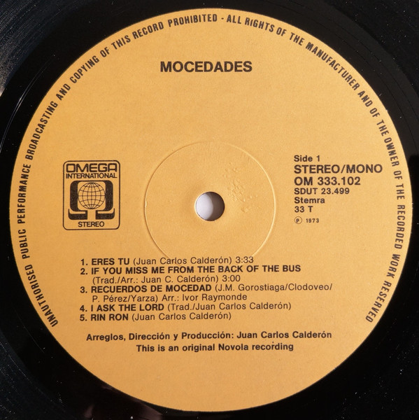 Mocedades - Eres Tú (LP, Album)