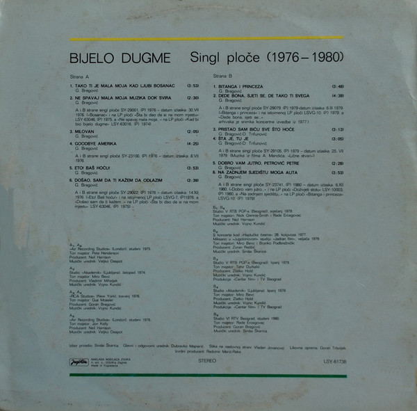 Bijelo Dugme - Singl Ploče (1976 - 1980) (LP, Comp)