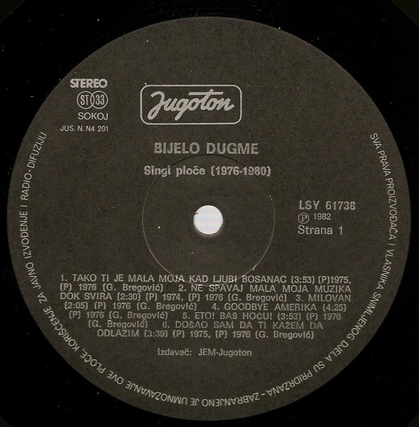 Bijelo Dugme - Singl Ploče (1976 - 1980) (LP, Comp)