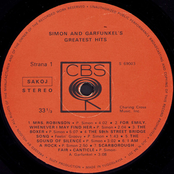 Simon & Garfunkel - Simon And Garfunkel's Greatest Hits (LP, Comp)