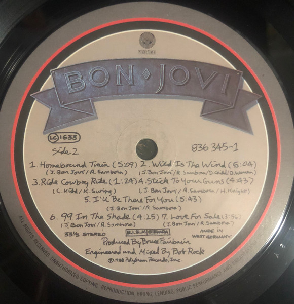 Bon Jovi - New Jersey (LP, Album)