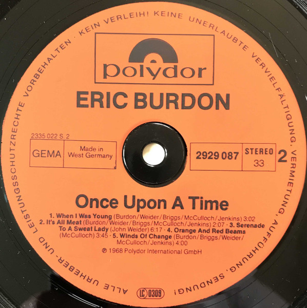 Eric Burdon & The Animals - Once Upon A Time (2xLP, Comp)