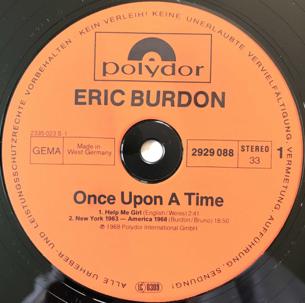 Eric Burdon & The Animals - Once Upon A Time (2xLP, Comp)