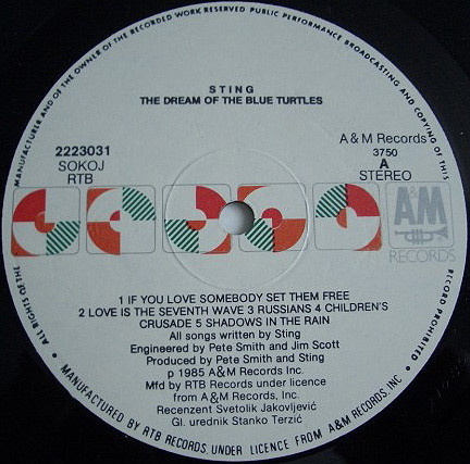 Sting - The Dream Of The Blue Turtles (LP, Album)