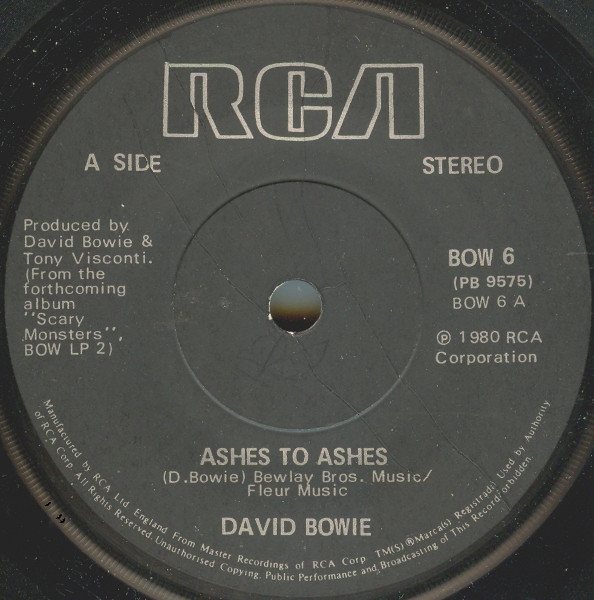 David Bowie - Ashes To Ashes (7