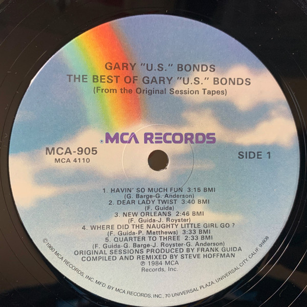 Gary U.S. Bonds - The Best Of Gary U.S. Bonds (From The Original Session Tapes) (LP, Comp, Glo)