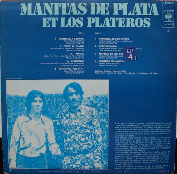 Manitas De Plata Et Los Plateros (2) - Manitas De Plata Et Los Plateros (LP, Album)