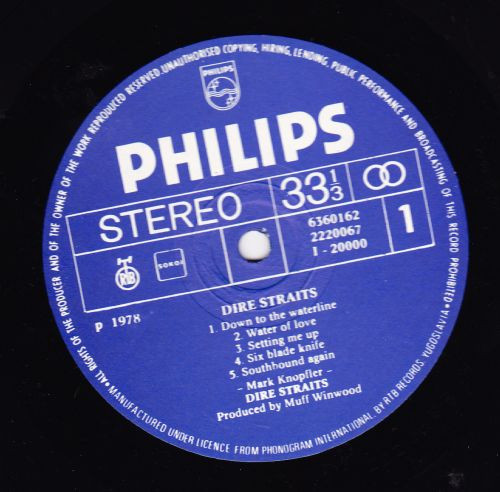 Dire Straits - Dire Straits (LP, Album, RE)