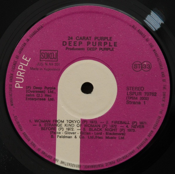 Deep Purple - 24 Carat Purple (LP, Comp, RE)