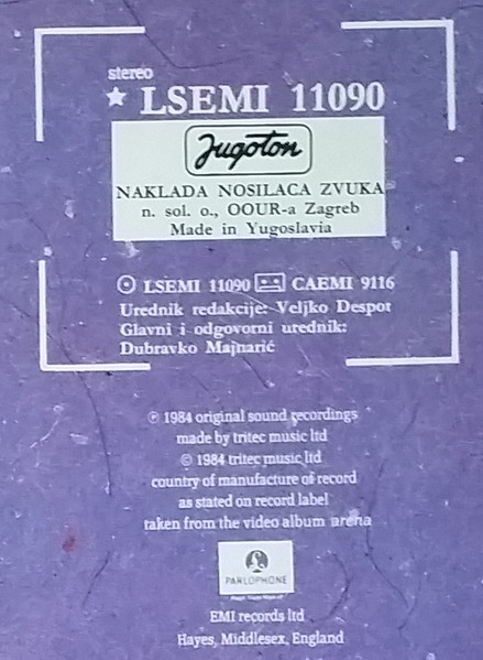 Duran Duran - Arena (LP, Album)