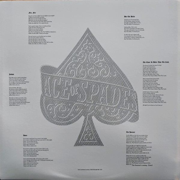 MotÃ¶rhead - Ace Of Spades (LP, Album, RE, 180)