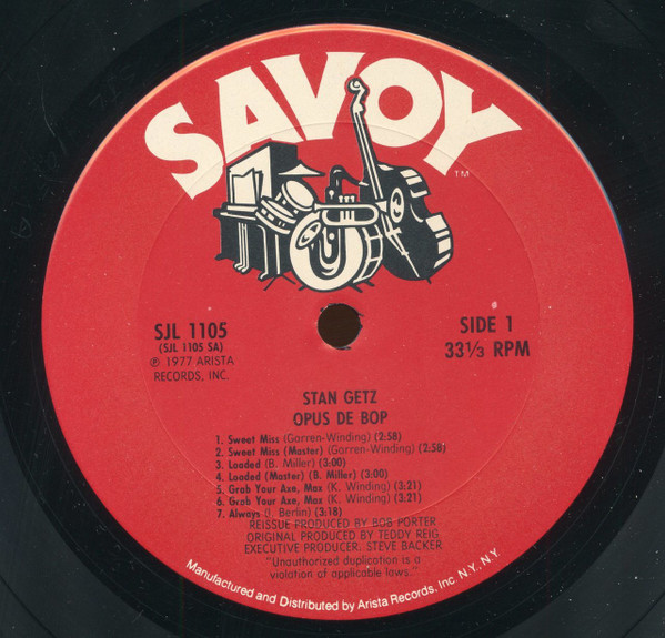 Stan Getz - Opus De Bop (LP, Comp)
