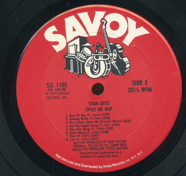 Stan Getz - Opus De Bop (LP, Comp)
