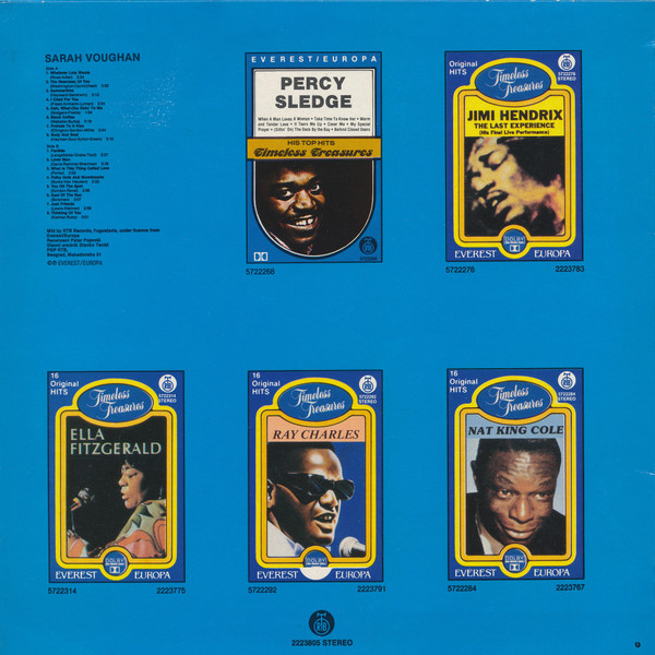 Sarah Vaughan - 16 Original Hits (LP, Comp)