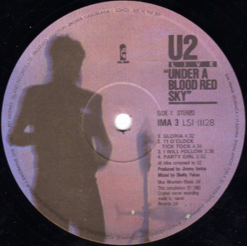 U2 - Under A Blood Red Sky (Live) (LP, Album)