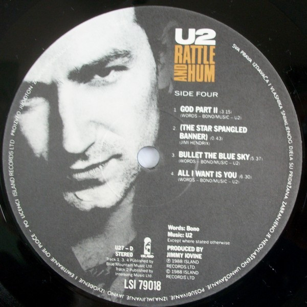 U2 - Rattle And Hum (2xLP, Album)