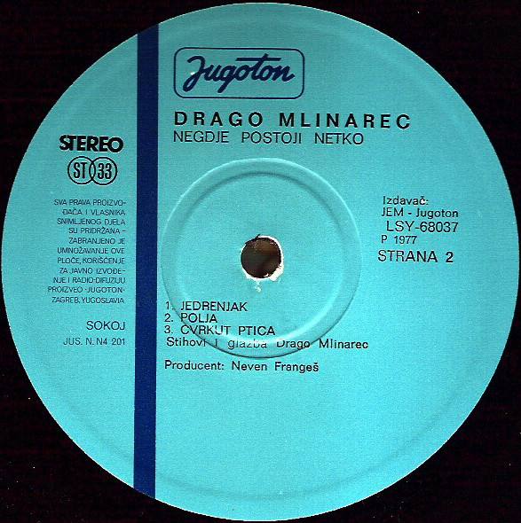 Drago Mlinarec - Negdje Postoji Netko (LP, Album)