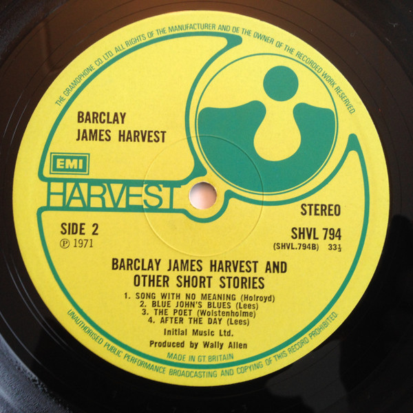 Barclay James Harvest - Barclay James Harvest And Other Short Stories (LP, Album, Tex)