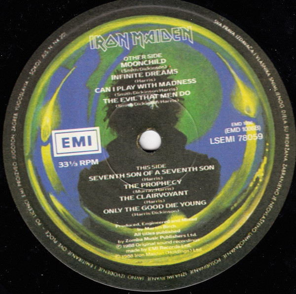 Iron Maiden - Seventh Son Of A Seventh Son (LP, Album)