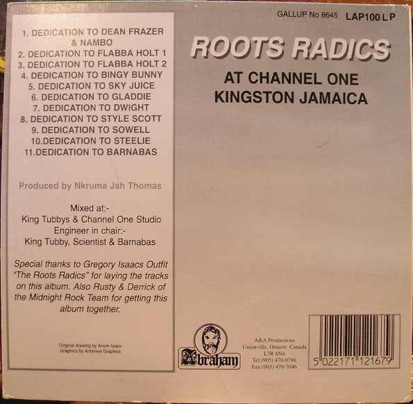 Roots Radics* - At Channel One Kingston Jamaica (LP, Album, RE)