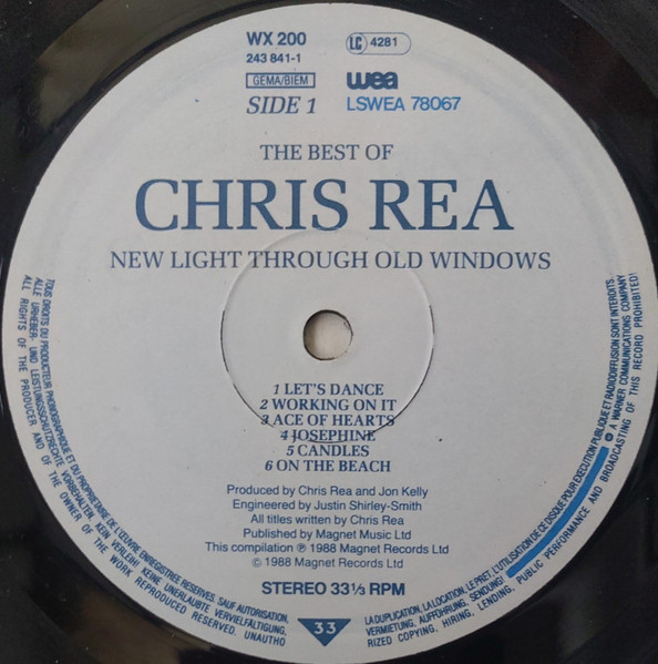 Chris Rea - New Light Through Old Windows (The Best Of Chris Rea) (LP, Album)