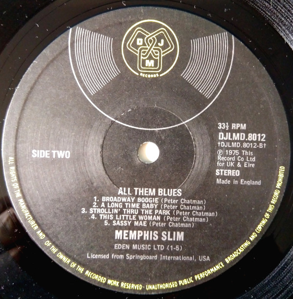 Memphis Slim - All Them Blues (2xLP, Gat)