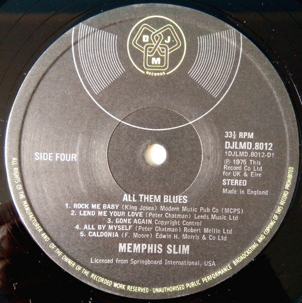 Memphis Slim - All Them Blues (2xLP, Gat)