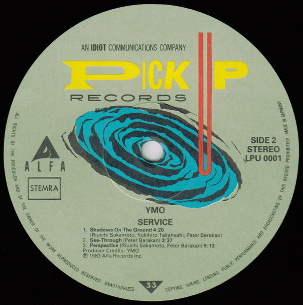 YMO* - Service (LP, Album)