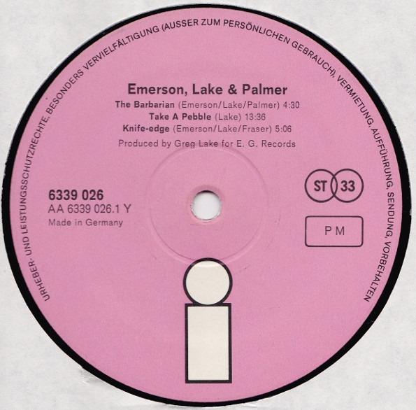 Emerson Lake & Palmer* - Emerson, Lake & Palmer (LP, Album, Gat)