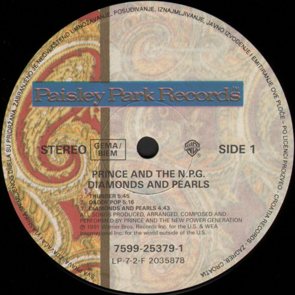 Prince & The New Power Generation - Diamonds And Pearls (2xLP, Album)