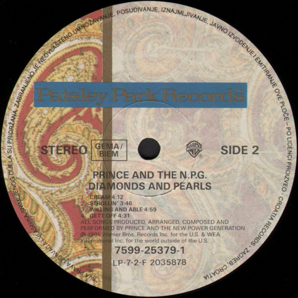 Prince & The New Power Generation - Diamonds And Pearls (2xLP, Album)