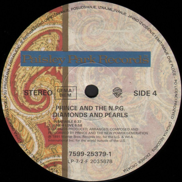 Prince & The New Power Generation - Diamonds And Pearls (2xLP, Album)