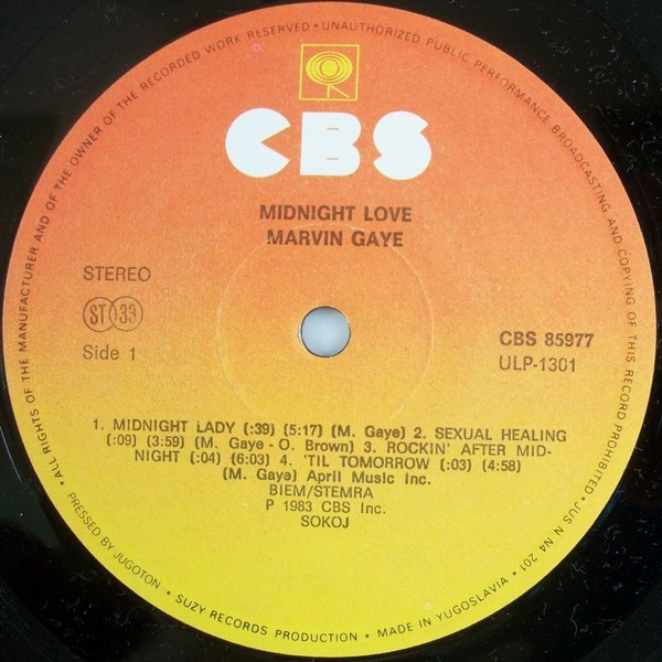Marvin Gaye - Midnight Love (LP, Album)