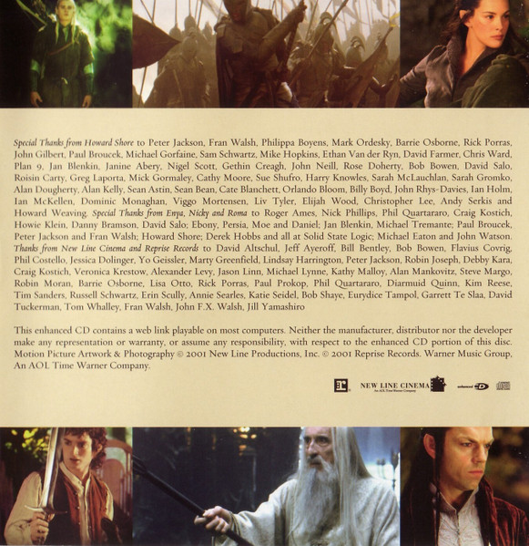 Howard Shore - The Lord Of The Rings: The Fellowship Of The Ring (Original Motion Picture Soundtrack) (CD, Album, Enh)