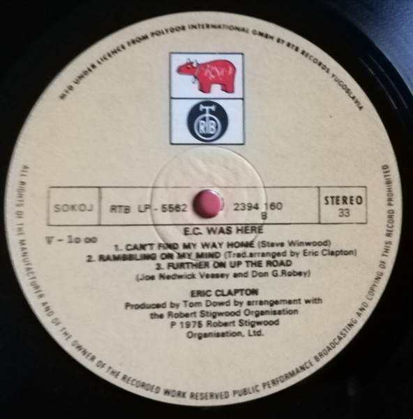 Eric Clapton - E.C. Was Here - Eric Clapton In Concert (LP, Album, RP)