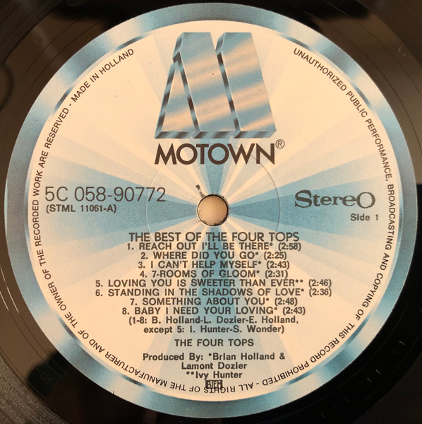 Four Tops - The Best Of The Four Tops (LP, Comp, RE)