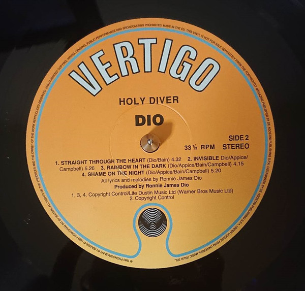 Dio (2) - Holy Diver (LP, Album, RE, 180)