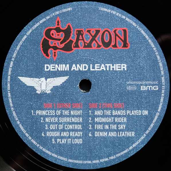 Saxon - Denim And Leather (LP, Album, RE, 180)